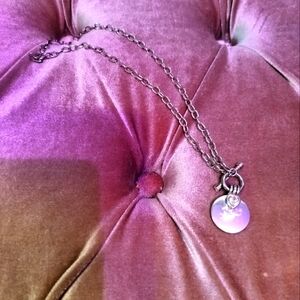 Engraved Toggle Necklace